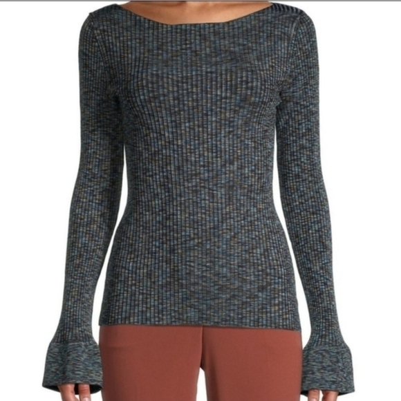 TheoryBoatneck Ribbed SweaterSize Medium